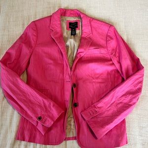 Jcrew Linen Hot Pink Blazer